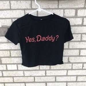 black cropped t shirt